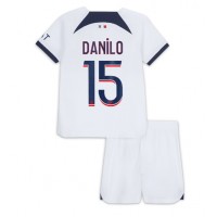 Paris Saint-Germain Danilo Pereira #15 Replika babykläder Bortaställ Barn 2023-24 Kortärmad (+ korta byxor)